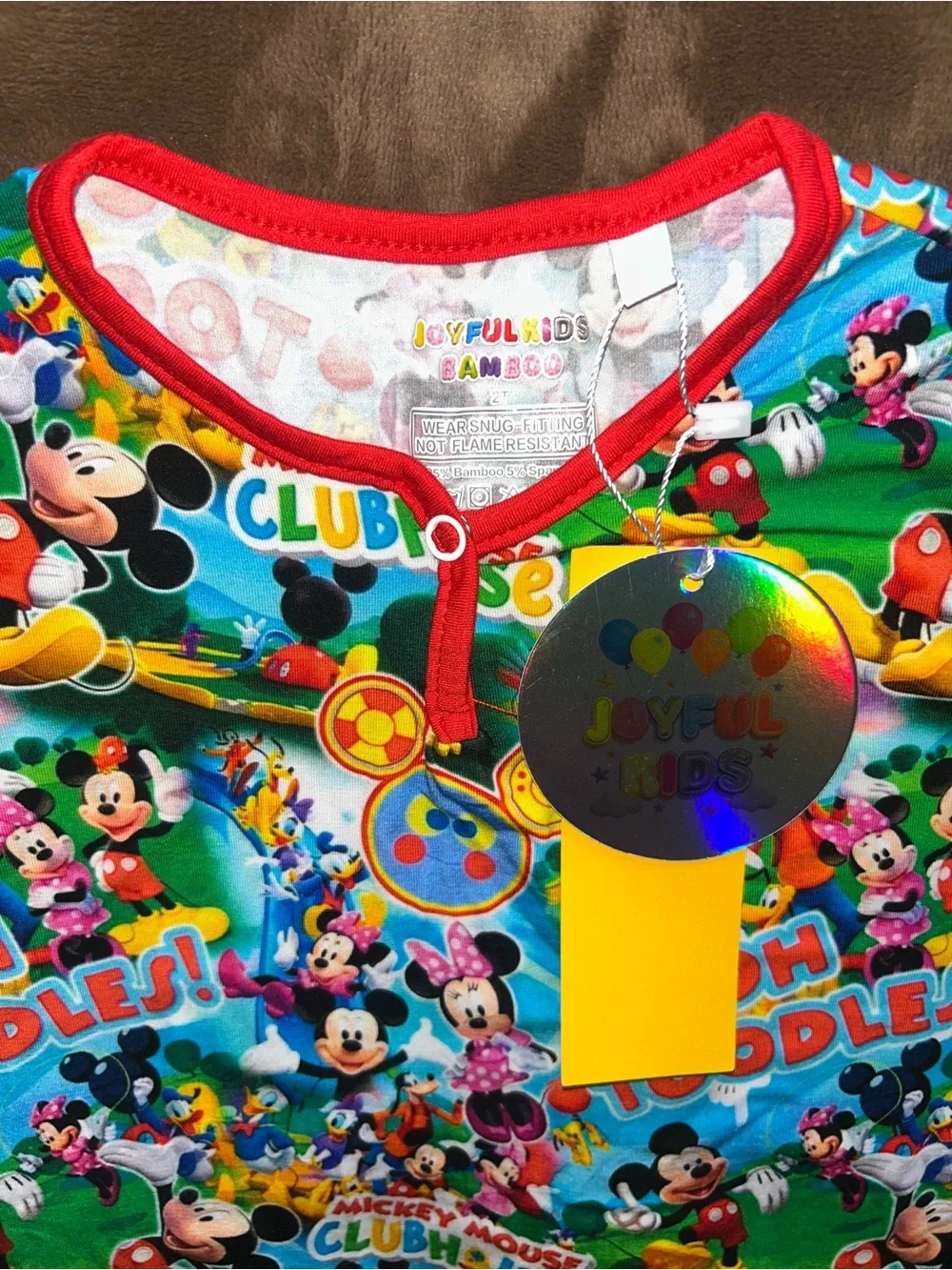 2Y joyful kids Mickey Kids bamboo nightgown